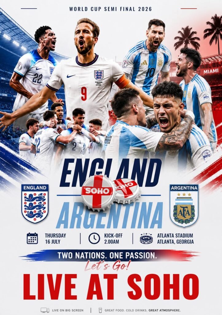 england v argentina world cup 2026 soho sports bar koh phangan