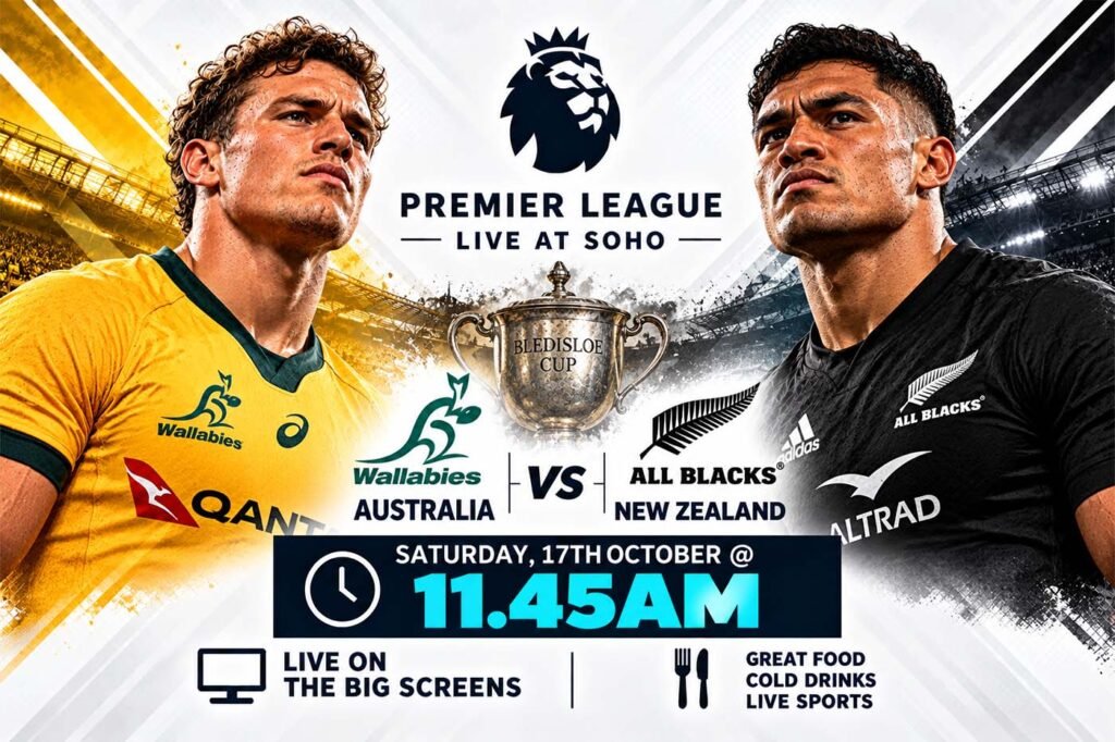 BLEDISLOE CUP Saturday, 17th October @ 11.45am Australia v New Zealand soho sports bar koh phangan